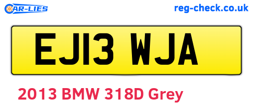 EJ13WJA are the vehicle registration plates.