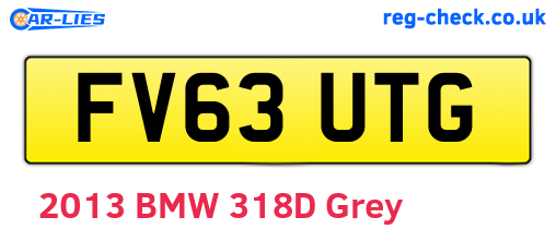 FV63UTG are the vehicle registration plates.