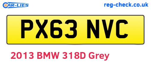 PX63NVC are the vehicle registration plates.
