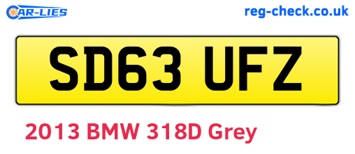 SD63UFZ are the vehicle registration plates.