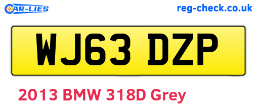 WJ63DZP are the vehicle registration plates.