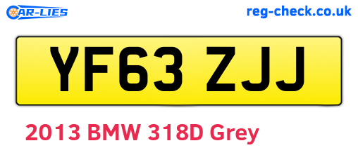 YF63ZJJ are the vehicle registration plates.