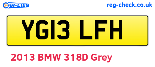 YG13LFH are the vehicle registration plates.