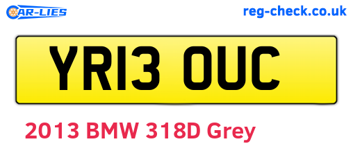 YR13OUC are the vehicle registration plates.