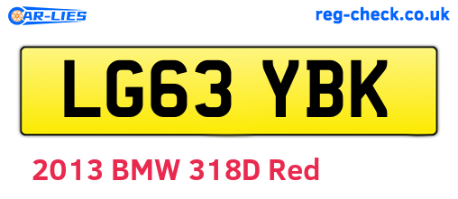 LG63YBK are the vehicle registration plates.