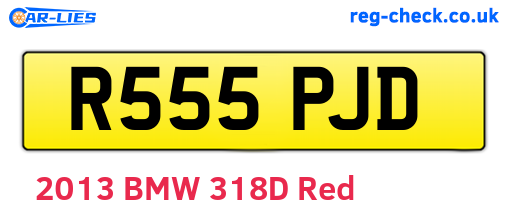 R555PJD are the vehicle registration plates.
