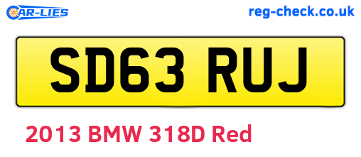 SD63RUJ are the vehicle registration plates.