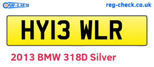 HY13WLR are the vehicle registration plates.