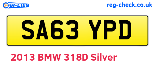SA63YPD are the vehicle registration plates.