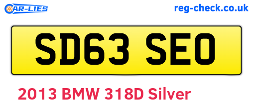SD63SEO are the vehicle registration plates.