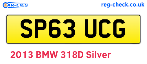 SP63UCG are the vehicle registration plates.