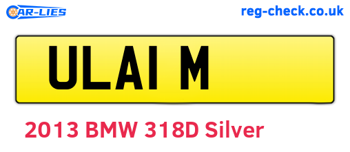ULA1M are the vehicle registration plates.