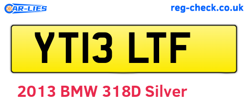 YT13LTF are the vehicle registration plates.