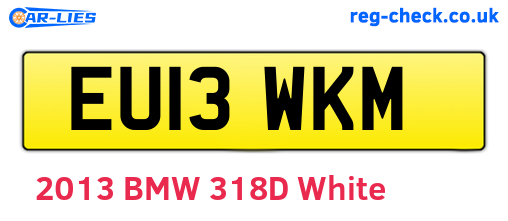EU13WKM are the vehicle registration plates.