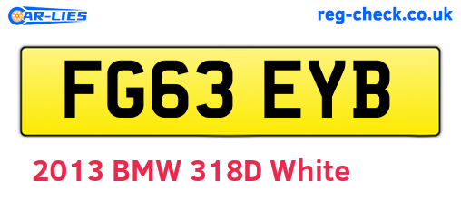 FG63EYB are the vehicle registration plates.