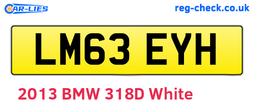 LM63EYH are the vehicle registration plates.