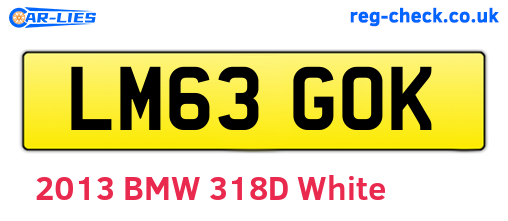 LM63GOK are the vehicle registration plates.