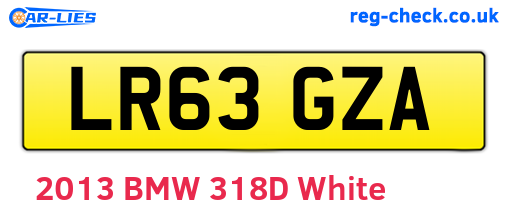 LR63GZA are the vehicle registration plates.