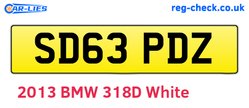SD63PDZ are the vehicle registration plates.
