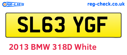 SL63YGF are the vehicle registration plates.