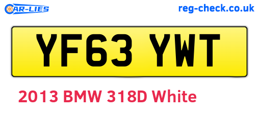 YF63YWT are the vehicle registration plates.