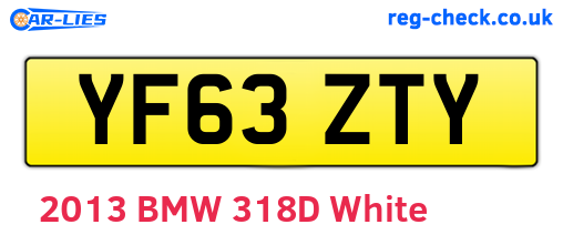 YF63ZTY are the vehicle registration plates.