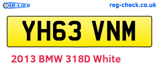 YH63VNM are the vehicle registration plates.