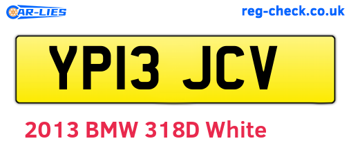 YP13JCV are the vehicle registration plates.