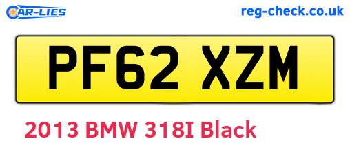 PF62XZM are the vehicle registration plates.