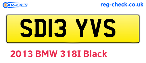 SD13YVS are the vehicle registration plates.