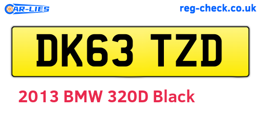 DK63TZD are the vehicle registration plates.