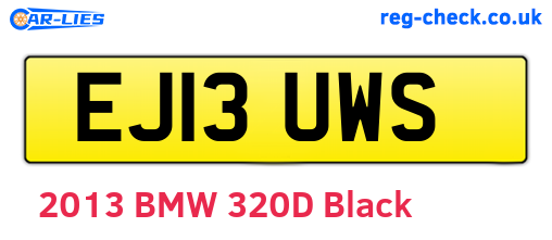 EJ13UWS are the vehicle registration plates.