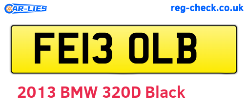 FE13OLB are the vehicle registration plates.