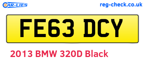 FE63DCY are the vehicle registration plates.
