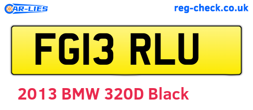 FG13RLU are the vehicle registration plates.