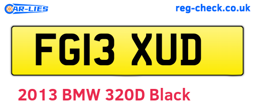 FG13XUD are the vehicle registration plates.