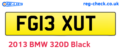 FG13XUT are the vehicle registration plates.