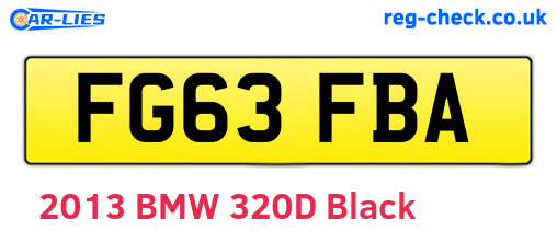 FG63FBA are the vehicle registration plates.