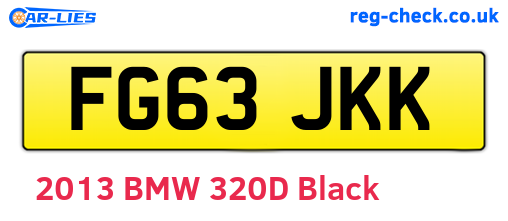 FG63JKK are the vehicle registration plates.
