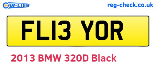 FL13YOR are the vehicle registration plates.