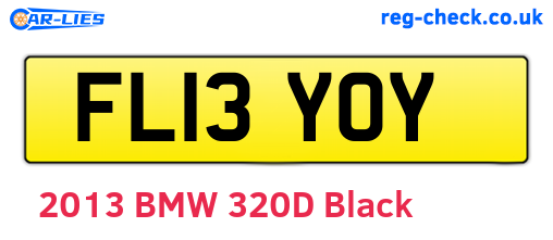 FL13YOY are the vehicle registration plates.