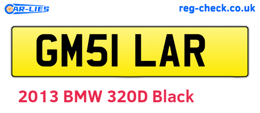 GM51LAR are the vehicle registration plates.