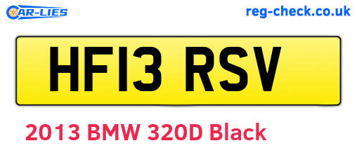 HF13RSV are the vehicle registration plates.