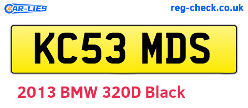 KC53MDS are the vehicle registration plates.