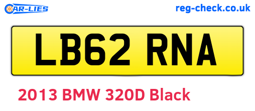 LB62RNA are the vehicle registration plates.
