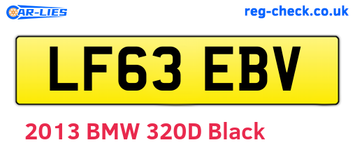 LF63EBV are the vehicle registration plates.