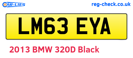 LM63EYA are the vehicle registration plates.