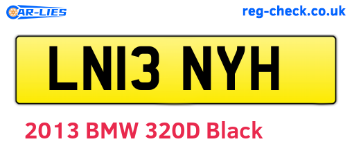 LN13NYH are the vehicle registration plates.