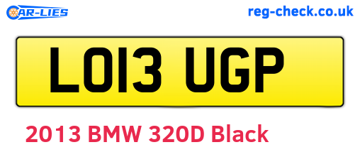LO13UGP are the vehicle registration plates.