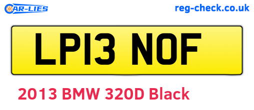 LP13NOF are the vehicle registration plates.